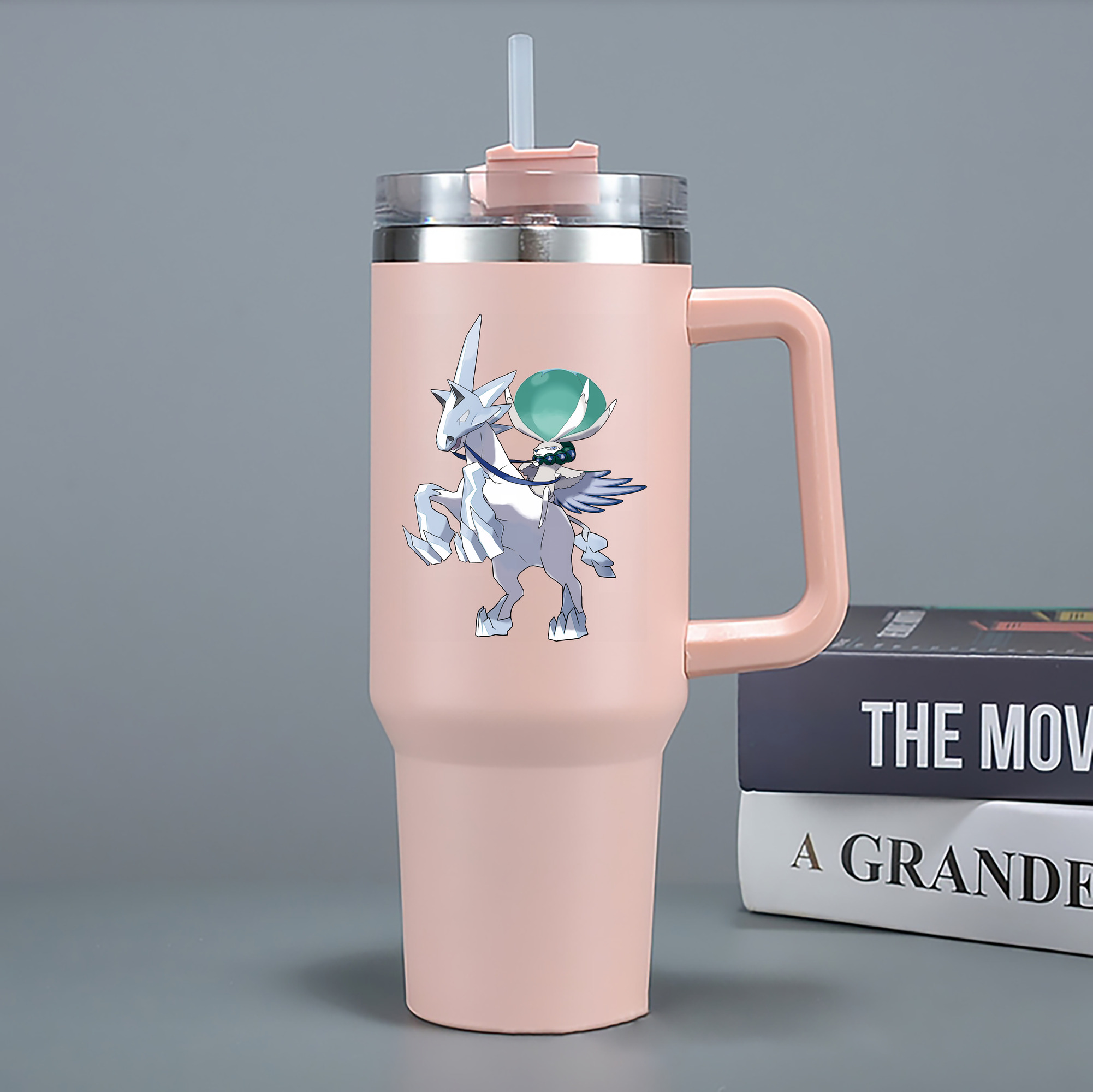 （画像用） ポケットモンスター Pokémon 1200mL車用タンブラー - クリスタルステッカー（プラスチックストロー付き）